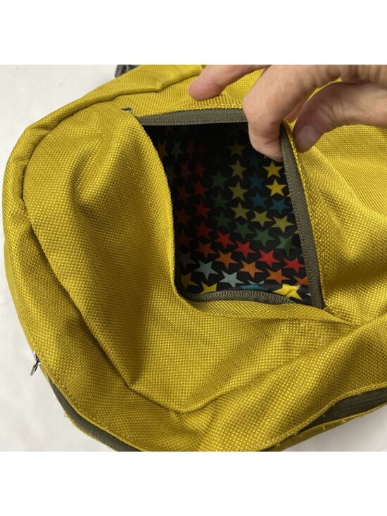 Pistil Hood River Oregon Mustard Yellow Backpack Star Lining Faux Leather Trim